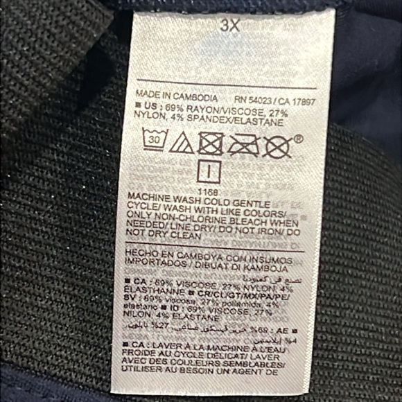 NWT Old Navy Extra High Rise Stevie Skinny Navy Pants 3X Ankle Cropped - Picture 9 of 12